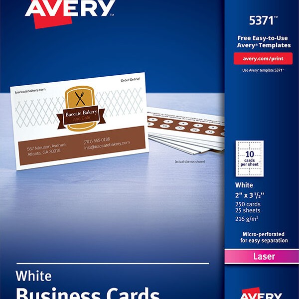 Avery Business Cards For Laser Printers 5371 Avery Online Singapore