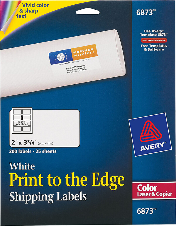 Avery® PrinttotheEdge Shipping Labels6873 Avery Online Singapore