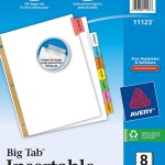 Avery® WorkSaver® Big Tab™ Insertable Dividers, 8-Tab Set-11123