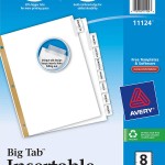 Avery® WorkSaver® Big Tab™ Insertable Dividers, 8-Tab Set-11124