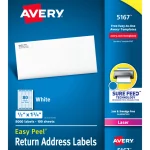 Avery® Easy Peel® White Return Address Labels-5167