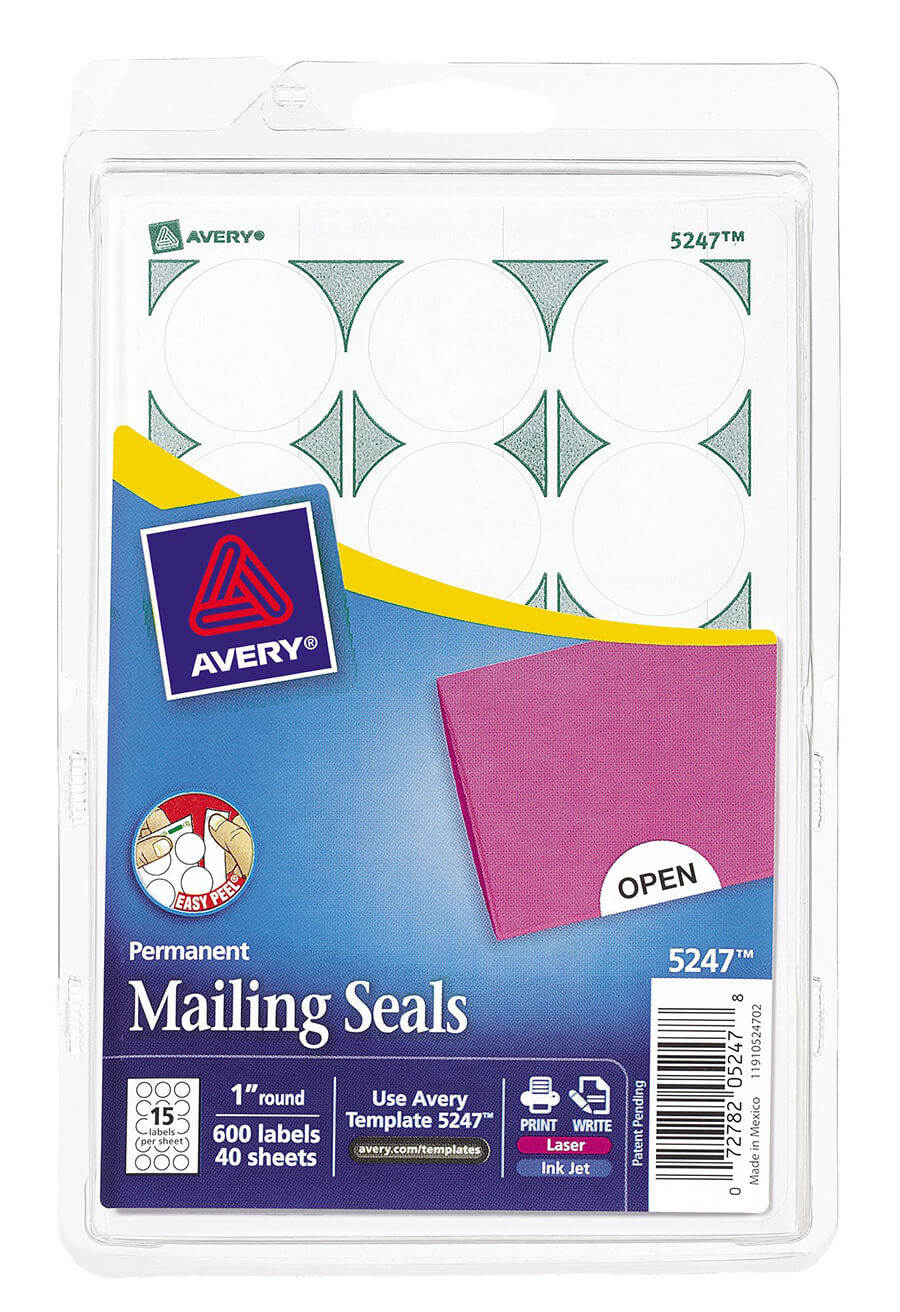 Avery® White Mailing Seals5247 Avery Online Singapore