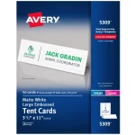 Avery® Large Embossed Tent Cards-5309