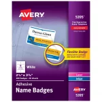 Avery® White Adhesive Name Badge Labels -5395