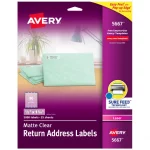 Avery® Easy Peel® Clear Return Address Labels-5667