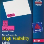 Avery® Neon Magenta High-Visibility Labels-5970