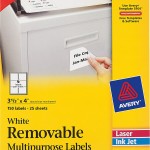 Avery® White Removable ID Labels-6464