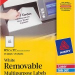 Avery® White Removable Full-Sheet Labels-6465