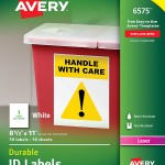 Avery® White Permanent Durable ID Labels-6575