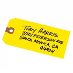 Avery® Yellow "G" Shipping Tags, Unstrung-12325