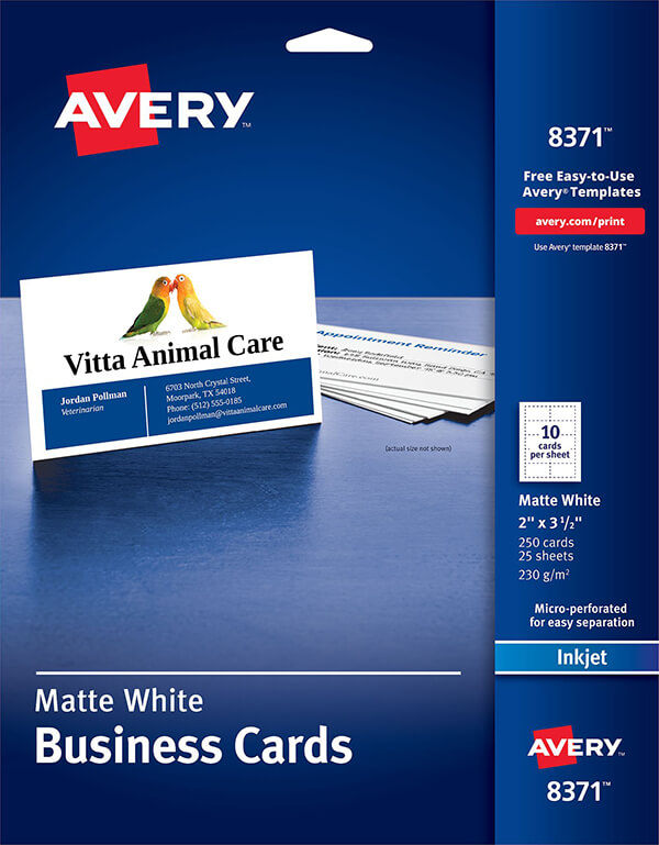Avery Download Free Template 8371 Business Cards Bxeindian