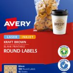 Avery® Brown Kraft Round Labels-L7106-15