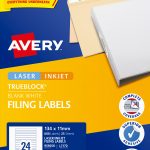 Avery® White TrueBlock® File Labels-L7170-25