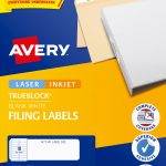 Avery® White TrueBlock® Ring Binder Labels-L7172-25
