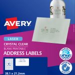 Avery® Crystal Clear Mini Address Labels-L7551-25