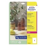 Avery Zweckform® Laser Crystal Clear Labels-L7784-25