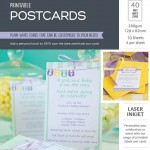 Avery® White Printable Postcards,  A6 size-982502