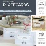 Avery® White Printable Folded Placecards-982503
