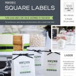 Avery® Laser Clear Square Labels-982509