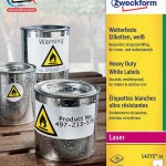 Avery Zweckform® White Heavy Duty Labels, Polyester-L4775-20