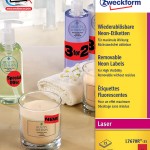 Avery Zweckform® Removable Round Neon Label-L7670R-25