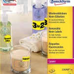 Avery Zweckform® Removable Round Neon Label-L7670Y-25
