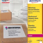 Avery Zweckform® Weatherproof Labels, Polyester-L7997-25